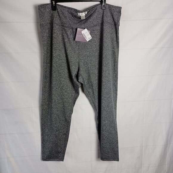CJ Banks Relaxed Restyled Grey Leggings Plus Size 2X NWT Stretch Comfort Fit - Picture 1 of 7